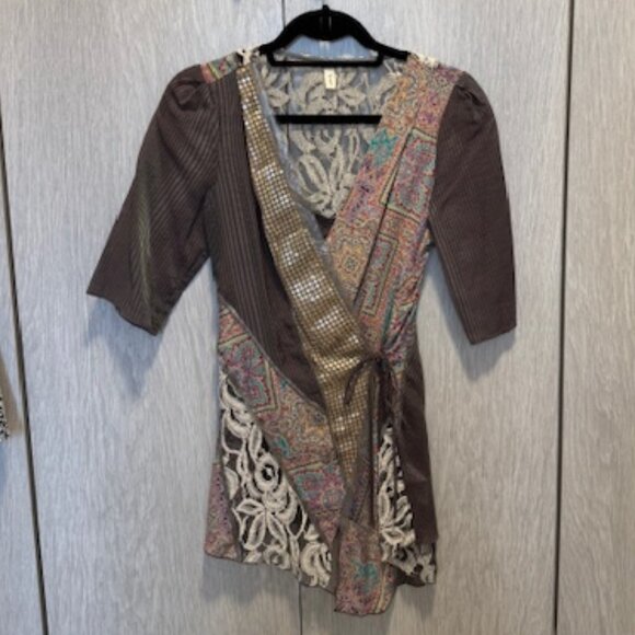 Tiny for Anthropologie Wrap Blouse, Size Medium - Picture 3 of 12
